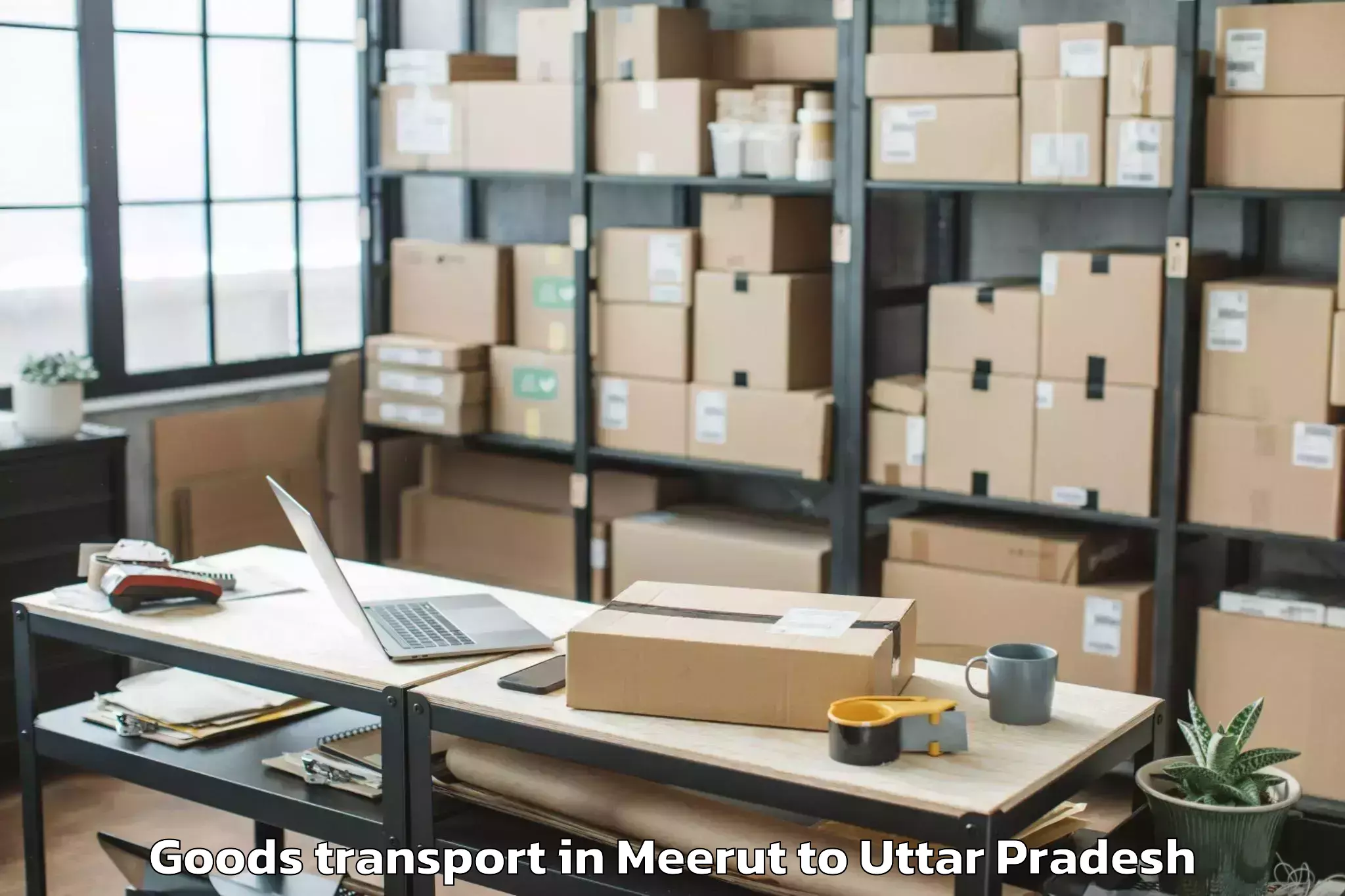 Get Meerut to Lakhna Goods Transport